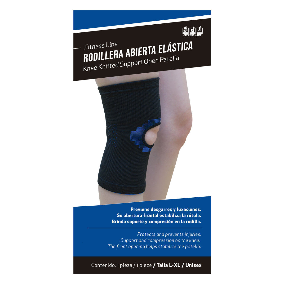 Rodillera elástica abierta