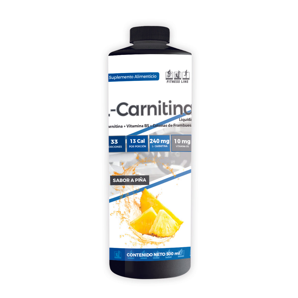 Carnitina liquida + vit B6, sabor piña 500ML