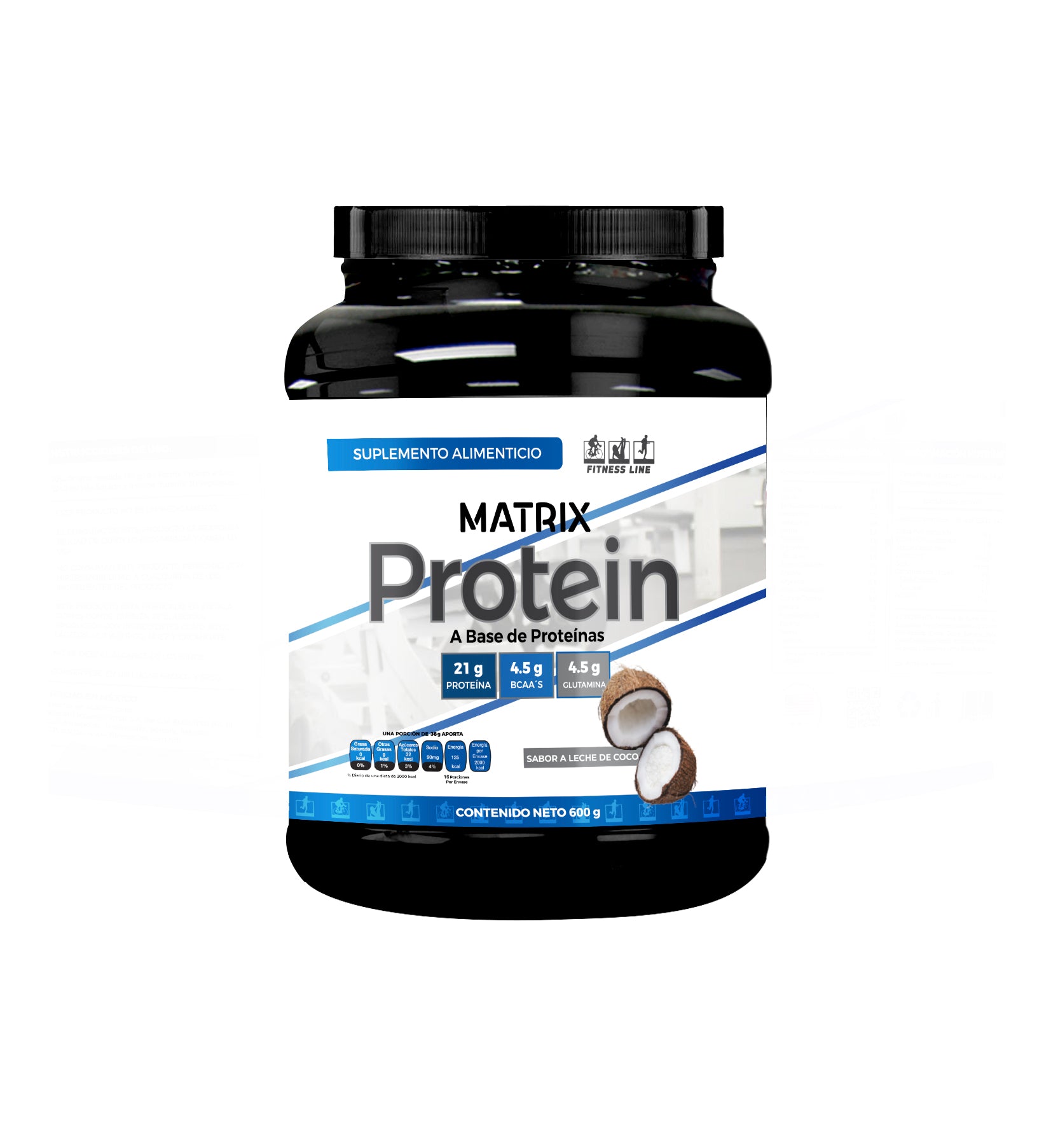 Protein matrix 21 g por porcion/ sabor leche de coco 600GR